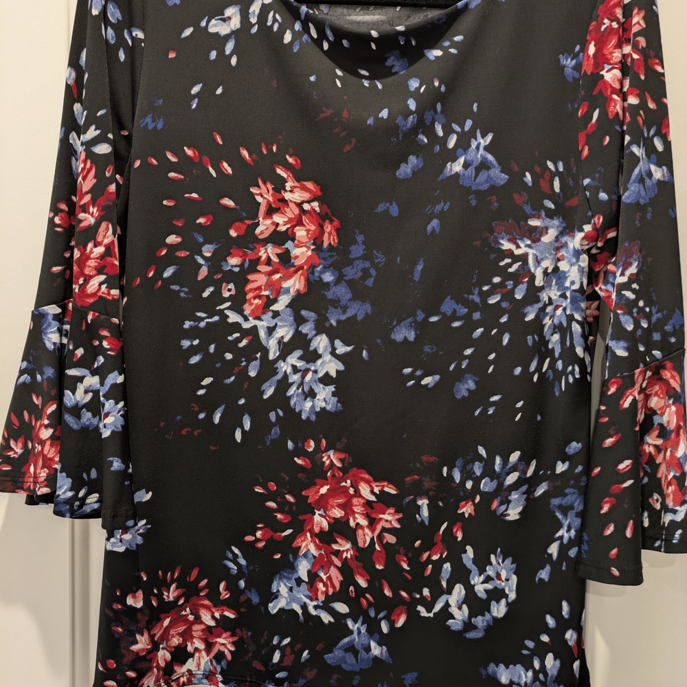 Floral Black Dress